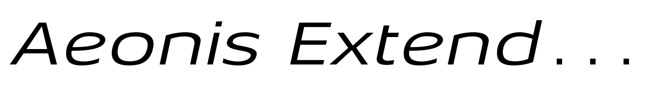 Aeonis Extended Italic